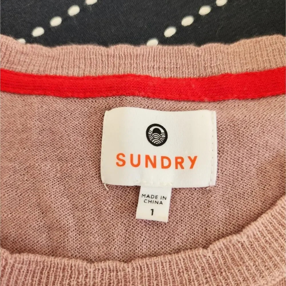 Sundry Rossi Tie Dye Merino Wool Cashmere Sweater Pink Size 1 / Small